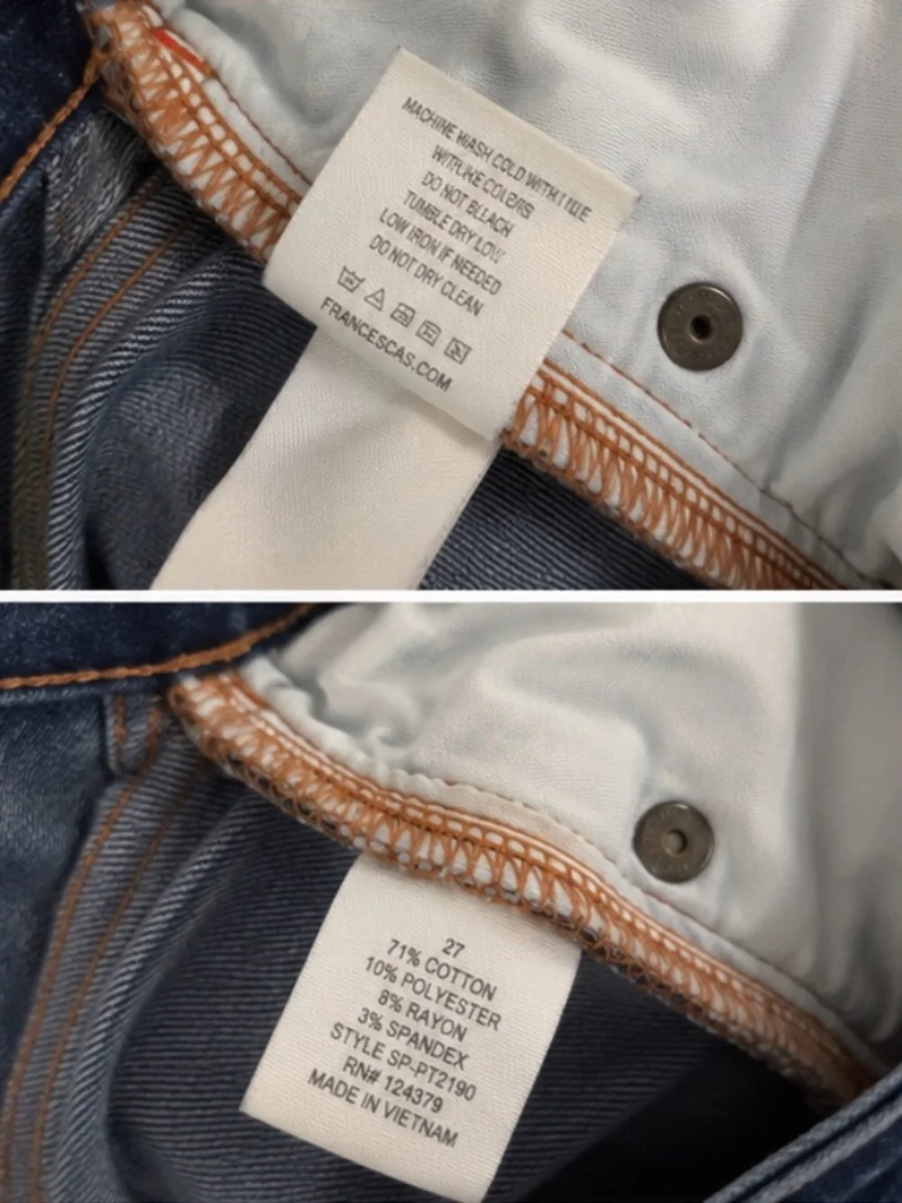 Harper Heritage NWOT High Rise Button Fly Skinny Jeans Dark Wash Size 27 - Picture 4 of 4